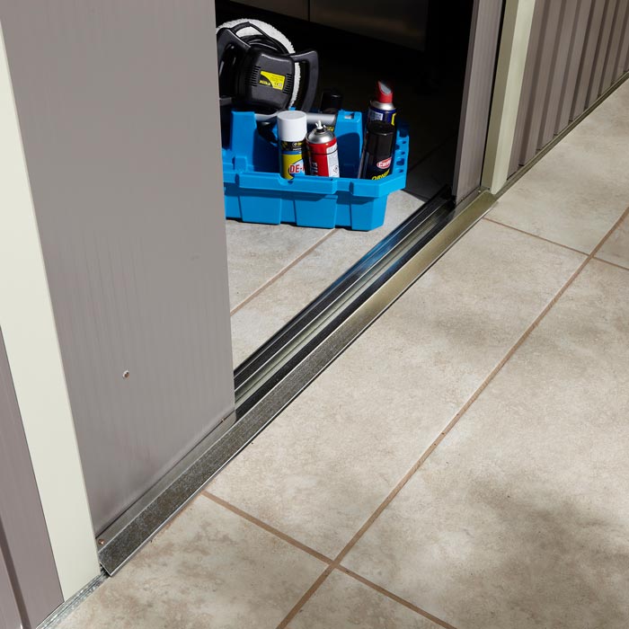 Rowlinson Trentvale Metal Apex Shed 10'x8' - Light Grey