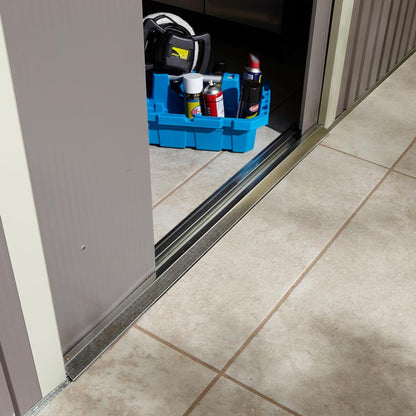 Rowlinson Trentvale Metal Apex Shed 10'x8' - Light Grey