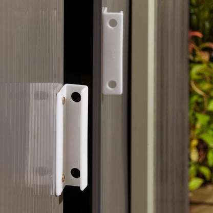 Rowlinson Trentvale Metal Apex Shed 10'x8' - Light Grey