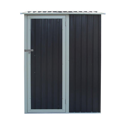 Rowlinson Trentvale Metal Pent Shed 5'x3' - Dark Grey