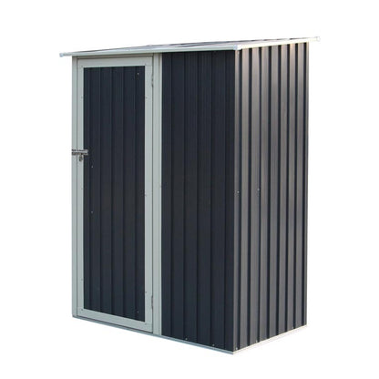 Rowlinson Trentvale Metal Pent Shed 5'x3' - Dark Grey