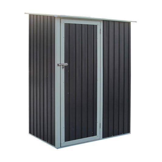 Rowlinson Trentvale Metal Pent Shed 5'x3' - Dark Grey
