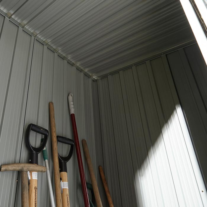 Rowlinson Trentvale Metal Pent Shed 5'x3' - Dark Grey