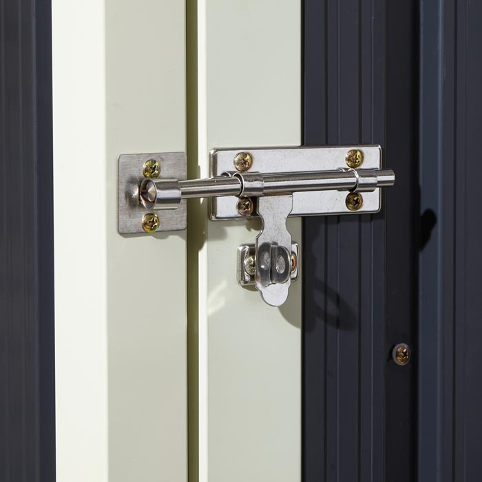 Rowlinson Trentvale Metal Pent Shed 5'x3' - Dark Grey