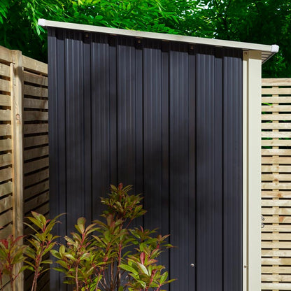 Rowlinson Trentvale Metal Pent Shed 5'x3' - Dark Grey