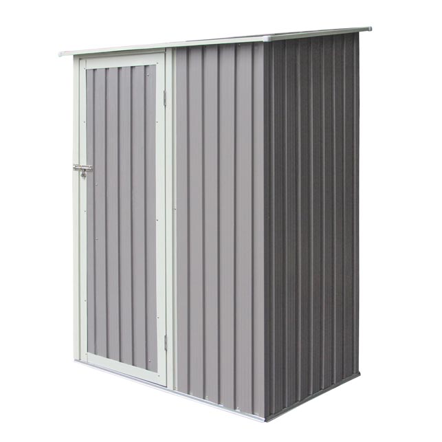 Rowlinson Trentvale Metal Pent Shed 5'x3' - Light Grey
