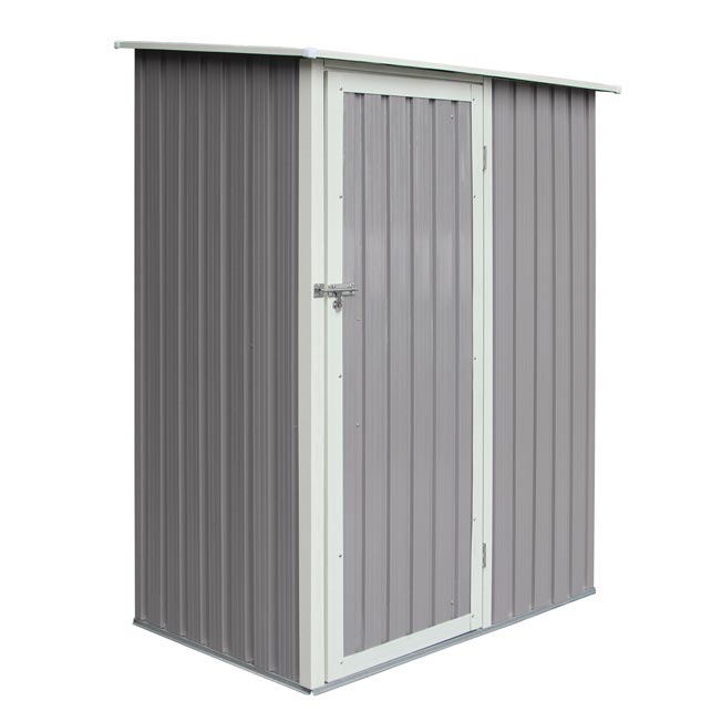 Rowlinson Trentvale Metal Pent Shed 5'x3' - Light Grey