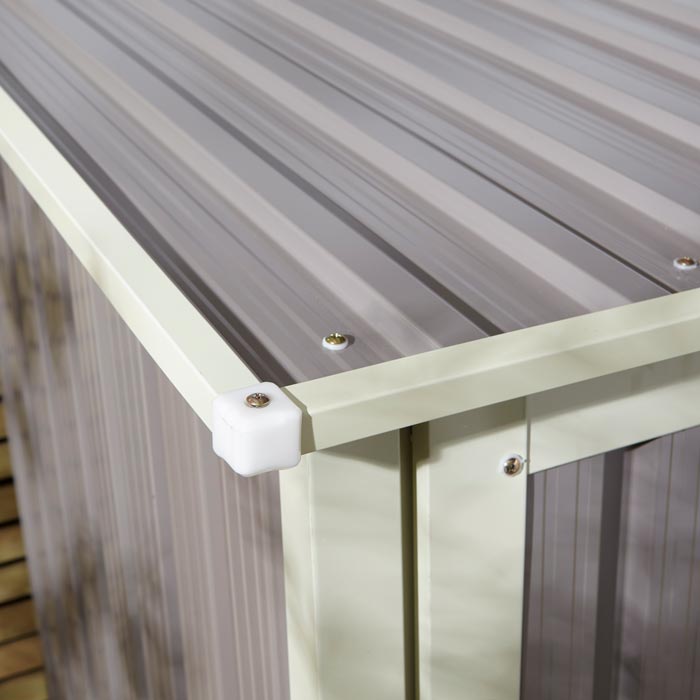 Rowlinson Trentvale Metal Pent Shed 5'x3' - Light Grey