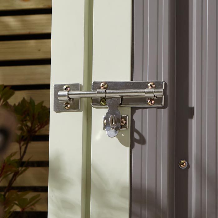 Rowlinson Trentvale Metal Pent Shed 5'x3' - Light Grey