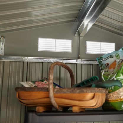 Rowlinson Trentvale Metal Apex Shed 6'x4' - Dark Grey