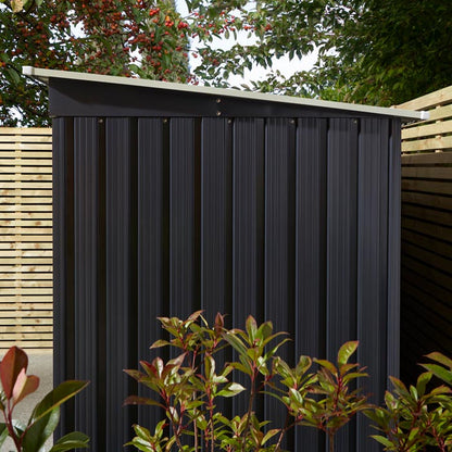 Rowlinson Trentvale Metal Pent Shed 6'x4' - Dark Grey