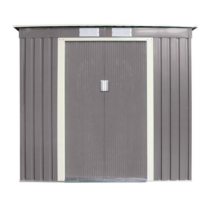 Rowlinson Trentvale Metal Pent Shed 8'x4' - Light Grey