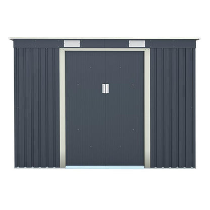 Rowlinson Trentvale Metal Pent Shed 8'x4' - Dark Grey