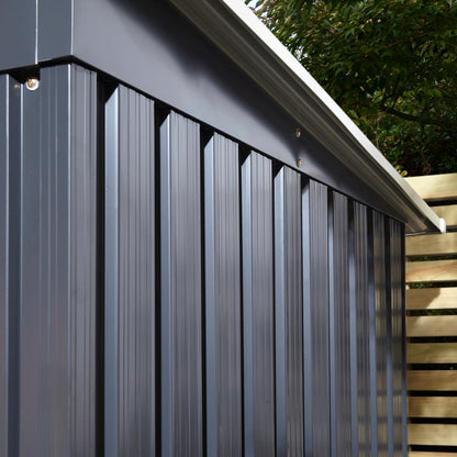 Rowlinson Trentvale Metal Pent Shed 8'x4' - Dark Grey