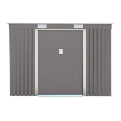 Rowlinson Trentvale Metal Pent Shed 6'x4' - Light Grey