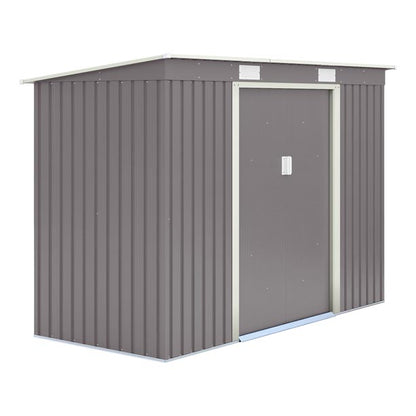 Rowlinson Trentvale Metal Pent Shed 8'x4' - Light Grey
