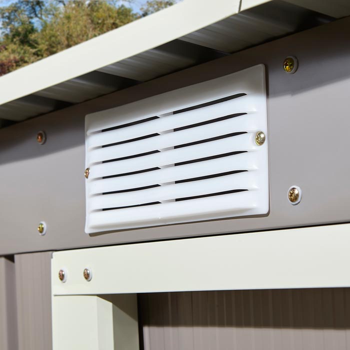 Rowlinson Trentvale Metal Pent Shed 8'x4' - Light Grey