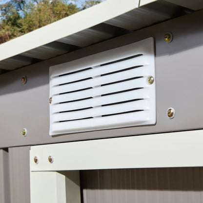 Rowlinson Trentvale Metal Pent Shed 8'x4' - Light Grey