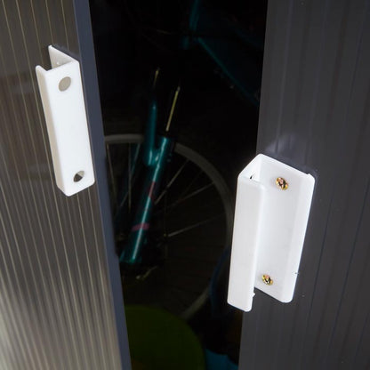 Rowlinson Trentvale Metal Apex Shed 8'x6' - Dark Grey