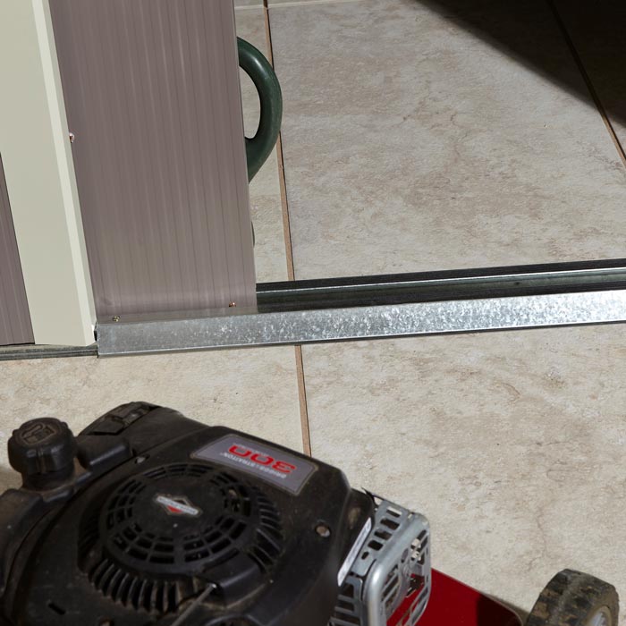 Rowlinson Trentvale Metal Apex Shed 8'x6' - Light Grey