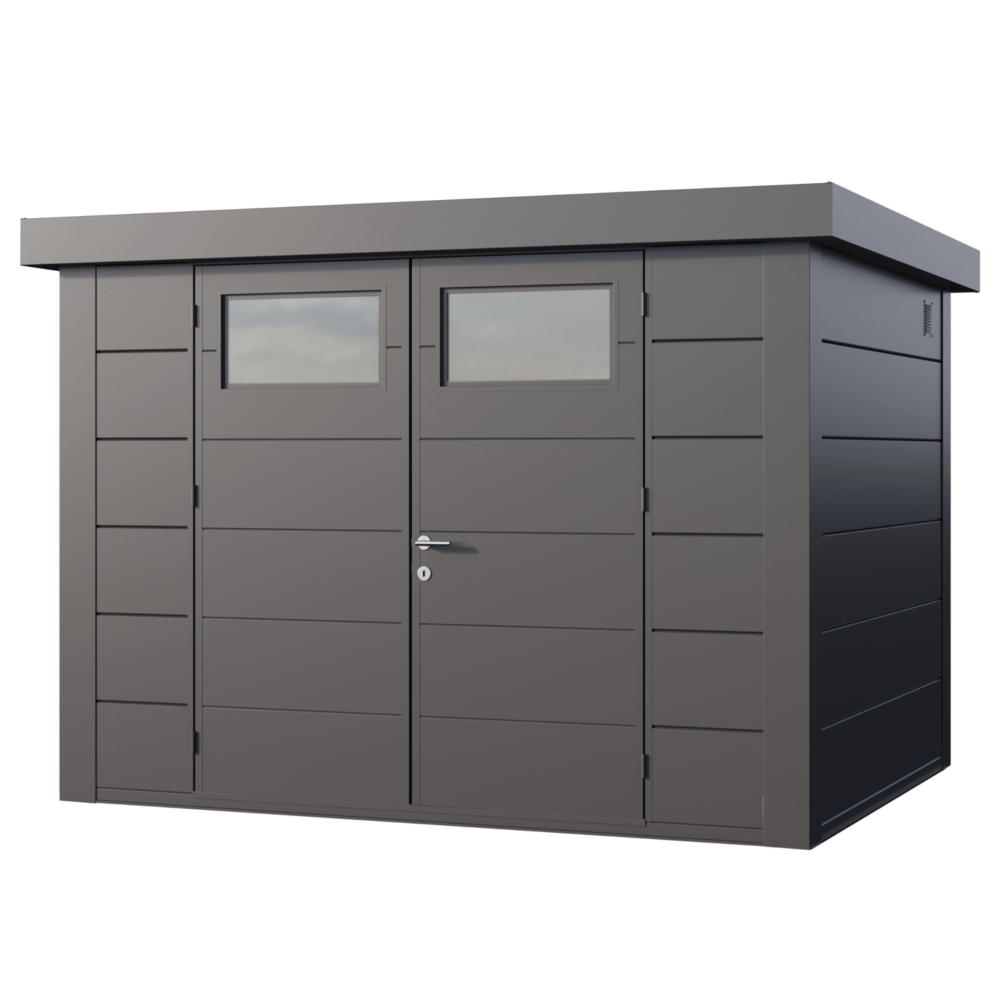 Telluria Eleganto Heavy Duty Steel Shed - 3m x 2.4m (10x8ft)
