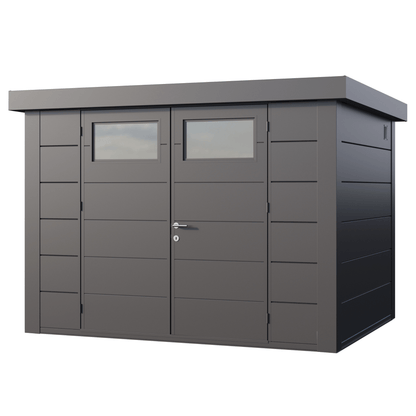 Telluria Eleganto Heavy Duty Steel Shed - 3m x 2.4m (10x8ft)