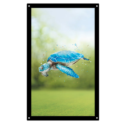 SunCatcher Garden Mirror Diving Turtle – Rectangular Illustrations by Bree Merryn