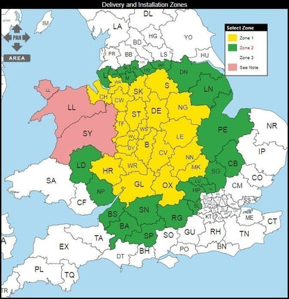 UKGB Delivery Zone Map