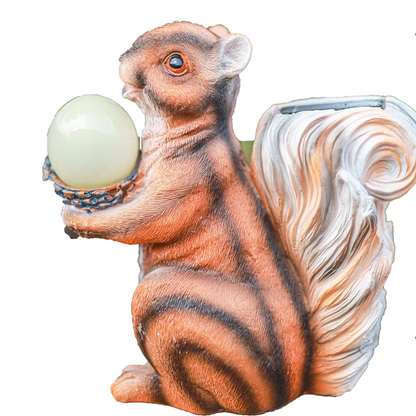 Novelty Solar Red Squirrel Garden Ornament