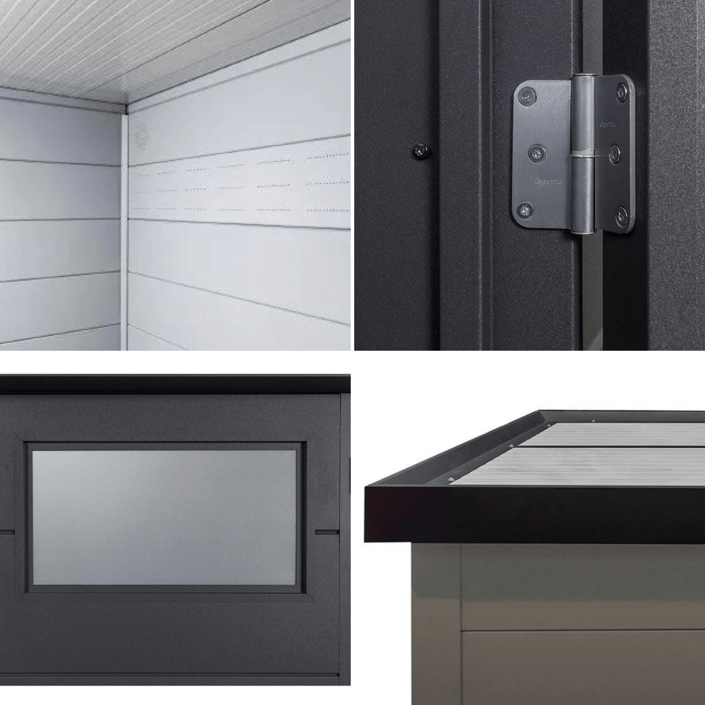 Telluria 18x12ft Eleganto Premier Steel Shed Office - 5.4m x 3.6m