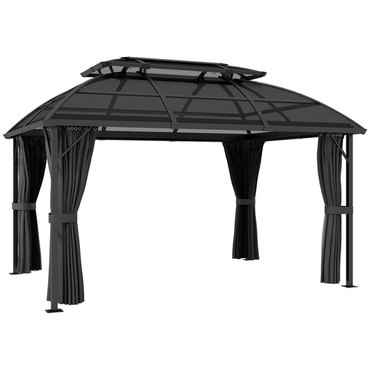 Outsunny 4 x 3(m) Polycarbonate Gazebo for Lawn, Yard, Patio, Deck