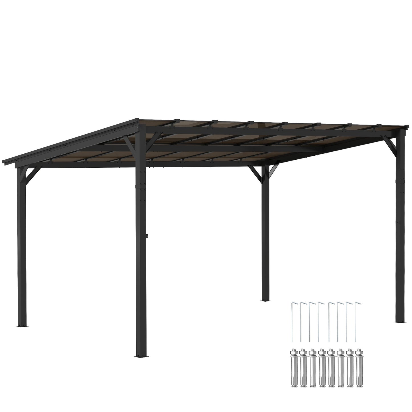 3 x 3(m) Pergola Kit Gazebo with UPF 50+ and Waterproof Polycarbonate Roof