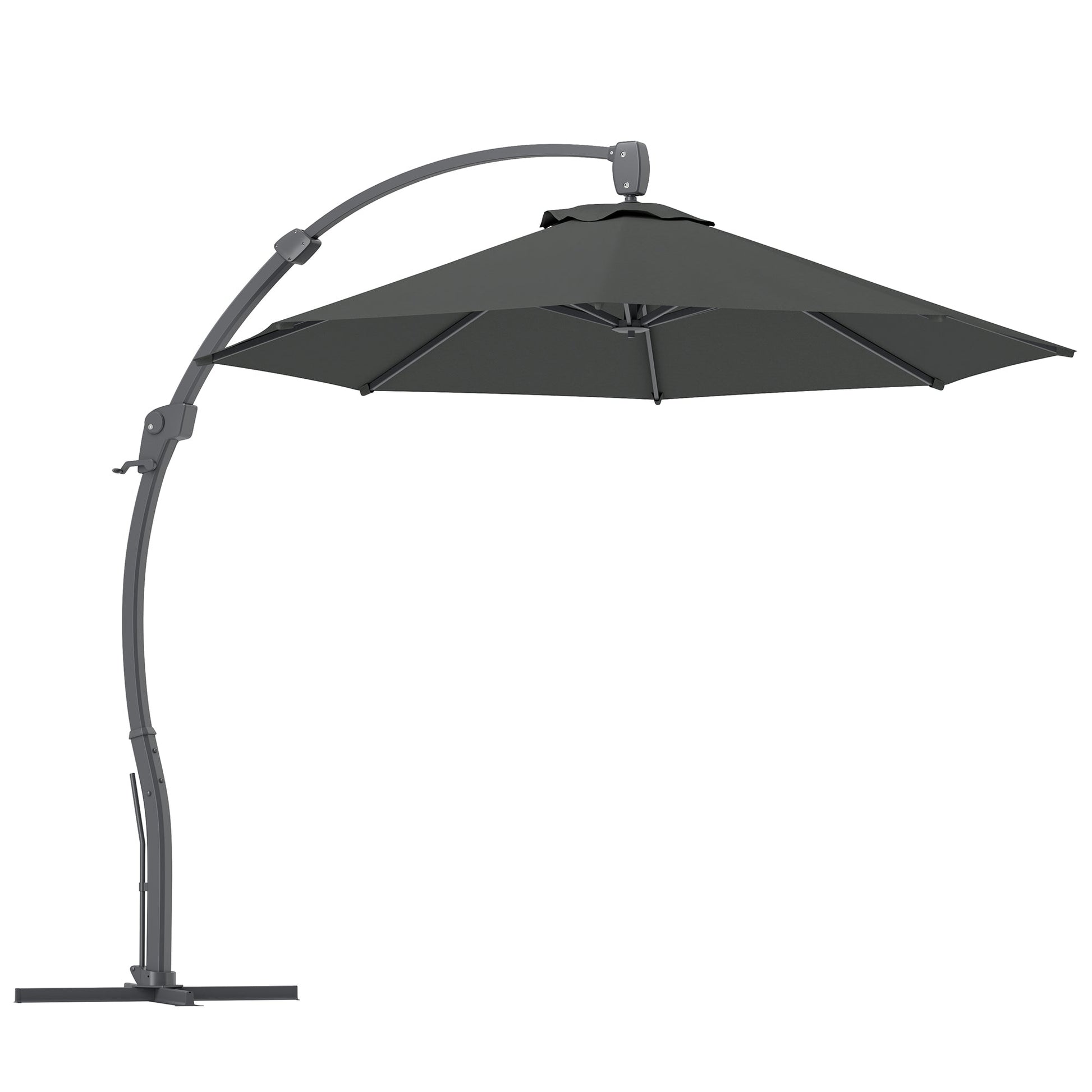 Outsunny 3(m) Garden Cantilever Parasol with Crank Aluminium Frame - Taylors Garden Buildings (view 7)
