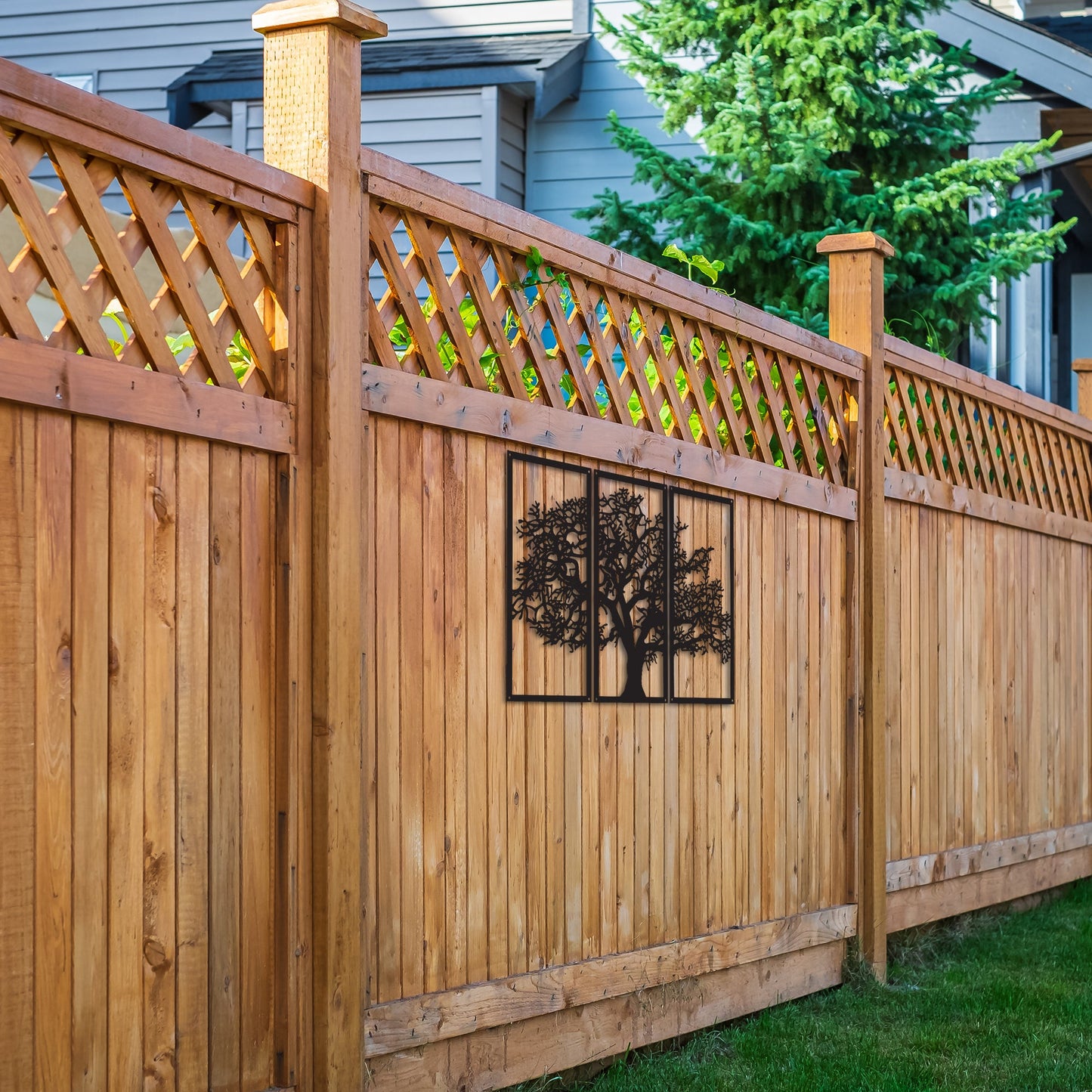 SunCatcher Wall Art Set of Three Panels Tree