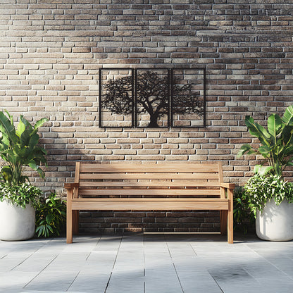 SunCatcher Wall Art Set of Three Panels Tree