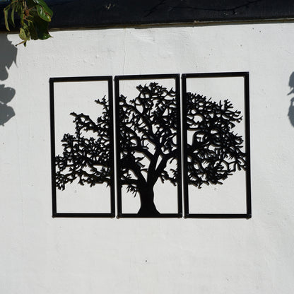 SunCatcher Wall Art Set of Three Panels Tree