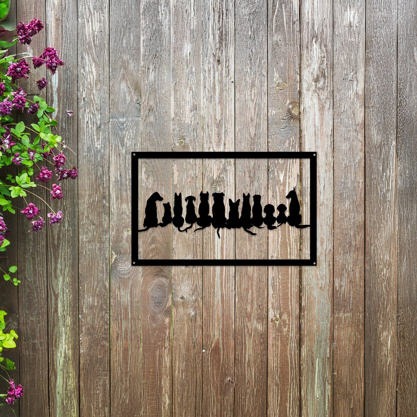 Dogs in Silhouette, SunCatcher Acrylic Wall Art Design