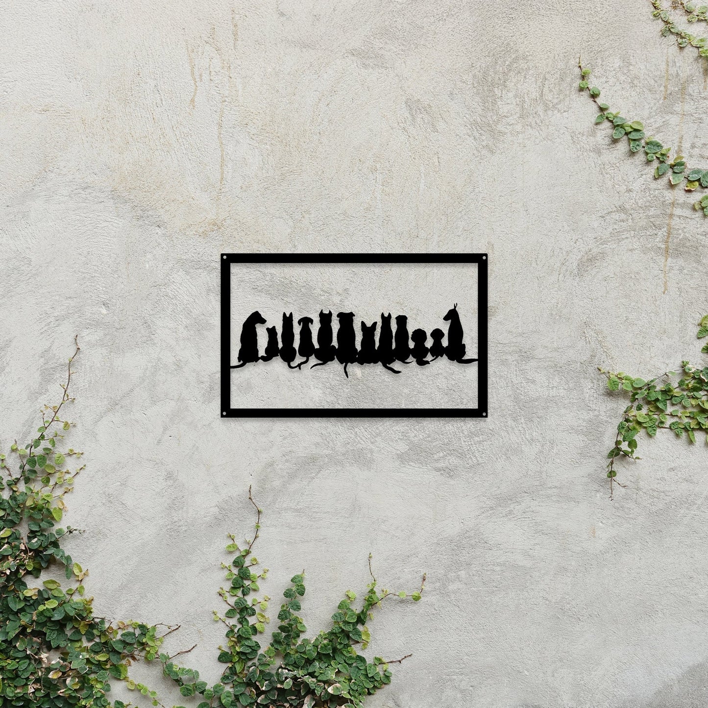 Dogs in Silhouette, SunCatcher Acrylic Wall Art Design