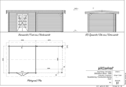 Apex 3m x 6m Log Cabin with Canopy