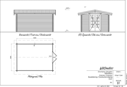 Apex 4m x 3m Log Cabin