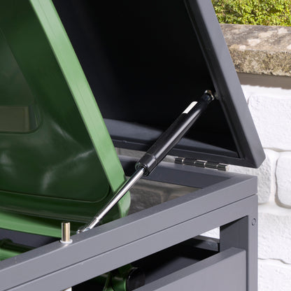 Rowlinson Wimbledon Quadruple Bin Store - Anthracite/Oak