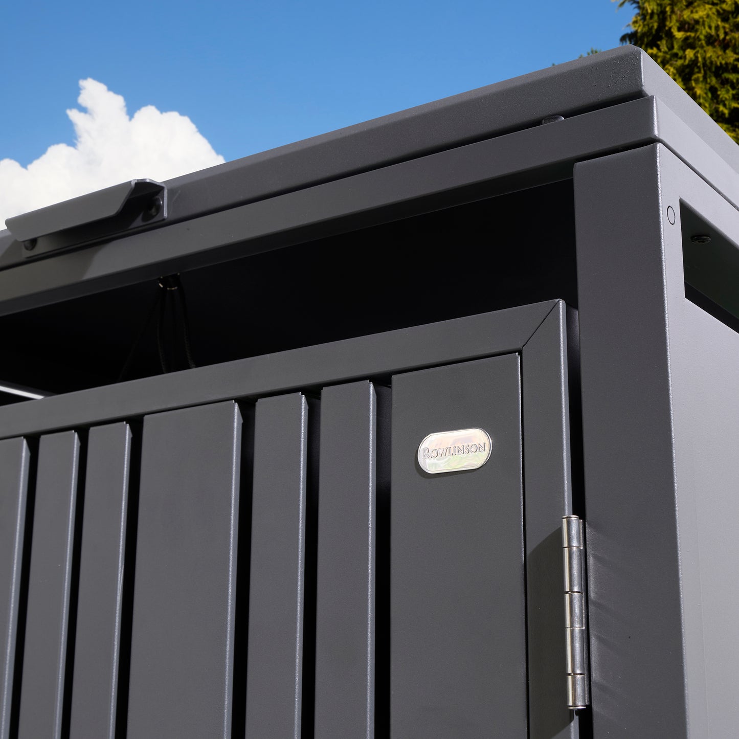 Rowlinson Wimbledon Quadruple Bin Store - Anthracite/Oak