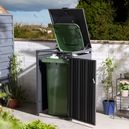 Rowlinson Wimbledon Single Bin Store - Anthracite/Oak