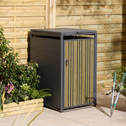 Rowlinson Wimbledon Single Bin Store - Anthracite/Oak
