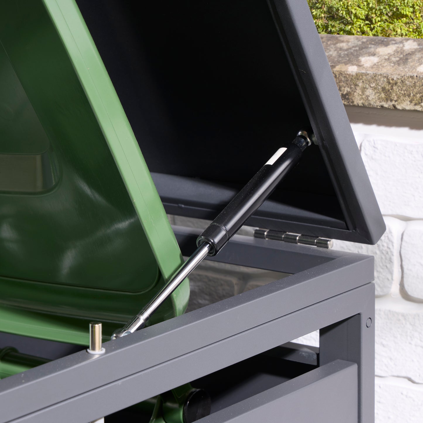 Rowlinson Wimbledon Triple Bin Store - Anthracite/Oak