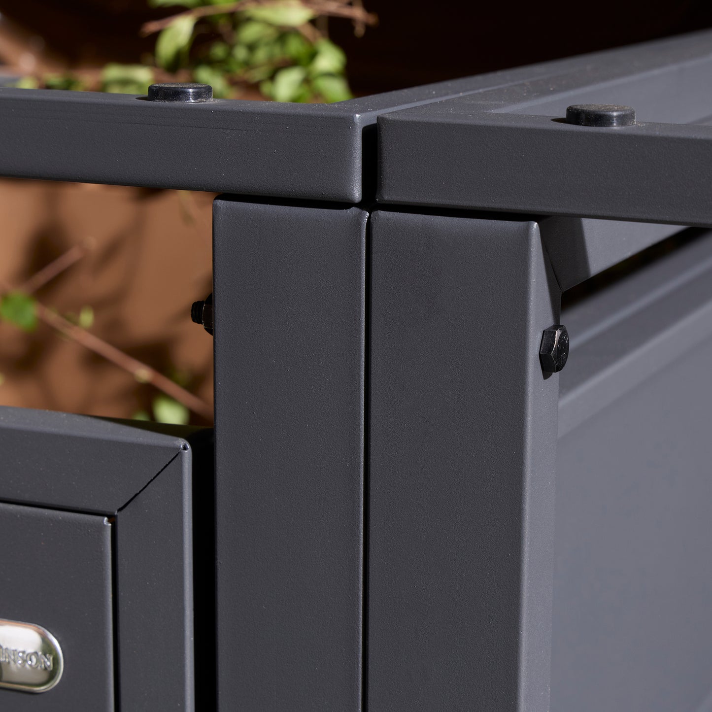 Rowlinson Wimbledon Triple Bin Store - Anthracite/Oak