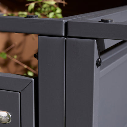 Rowlinson Wimbledon Triple Bin Store - Anthracite/Oak