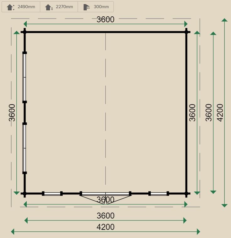Lugarde York 44mm Log Cabin 3.6mx3.6m  including Floor