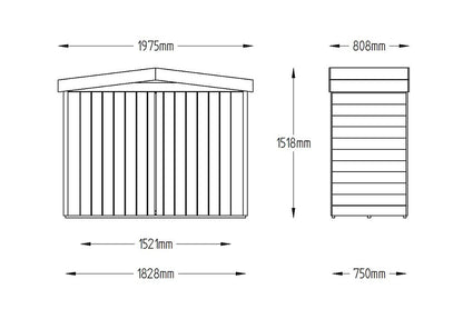 Apex Large Outdoor Store – Pressure Treated