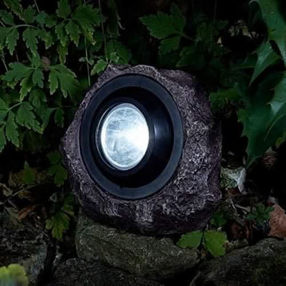 Super Bright Solar Rock Effect Garden Spotlight Adjustable LED